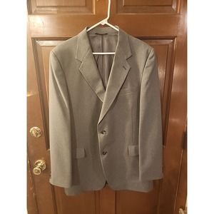 Vintage Kuppenheimer Mens Woven Two-Button Blazer Gray Made In USA 42 Chest